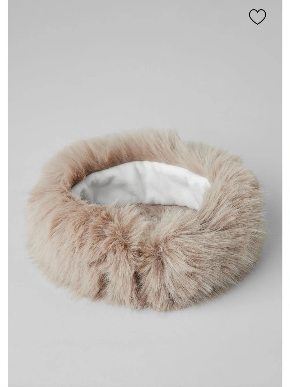 ALO Yoga Opulent Faux Fur Wintersun Headband in Oat